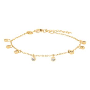 Joanlinor, Gianor armbnd i forgyldt slv med hvide zirkona