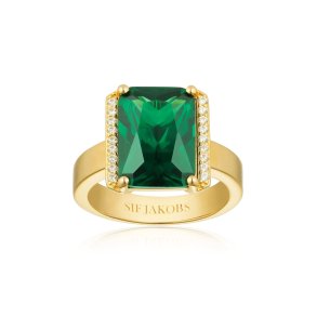 Sif Jakobs, Roccanova X-Grande ring i forgyldt Slv med zirkonia