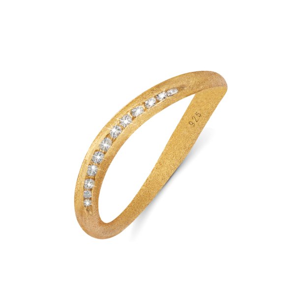 Stella, Ring i mat forgyldt slv, enkel