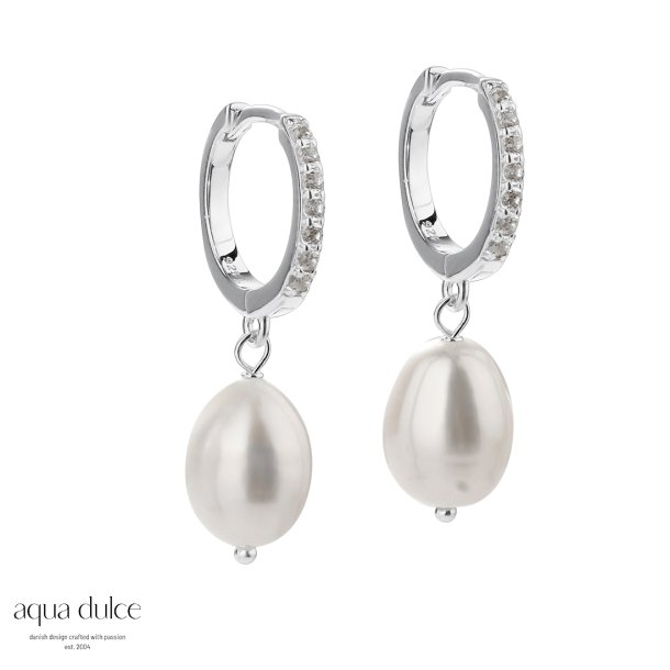 Aqua Dulce, Darling pearl creoler i sterlingslv