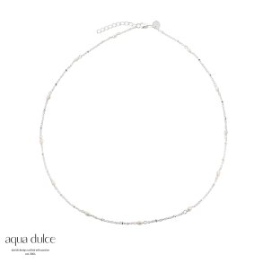 Aqua Dulce, Rice dot necklace halskde i sterlingslv