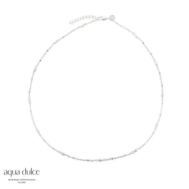 Aqua Dulce, Rice dot necklace halskde i sterlingslv