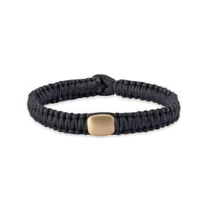 Mllers Collection flettet herre armbnd med hndlavet guld led og guldls