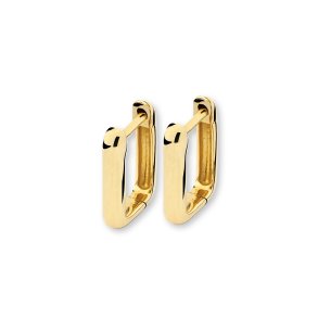 Mllers Collection, firkantede creoler brede i 14kt