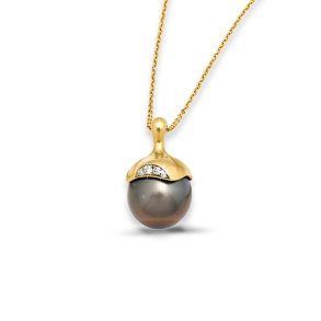 Mllers Collection, perlevedhng med mrk tahiti perle