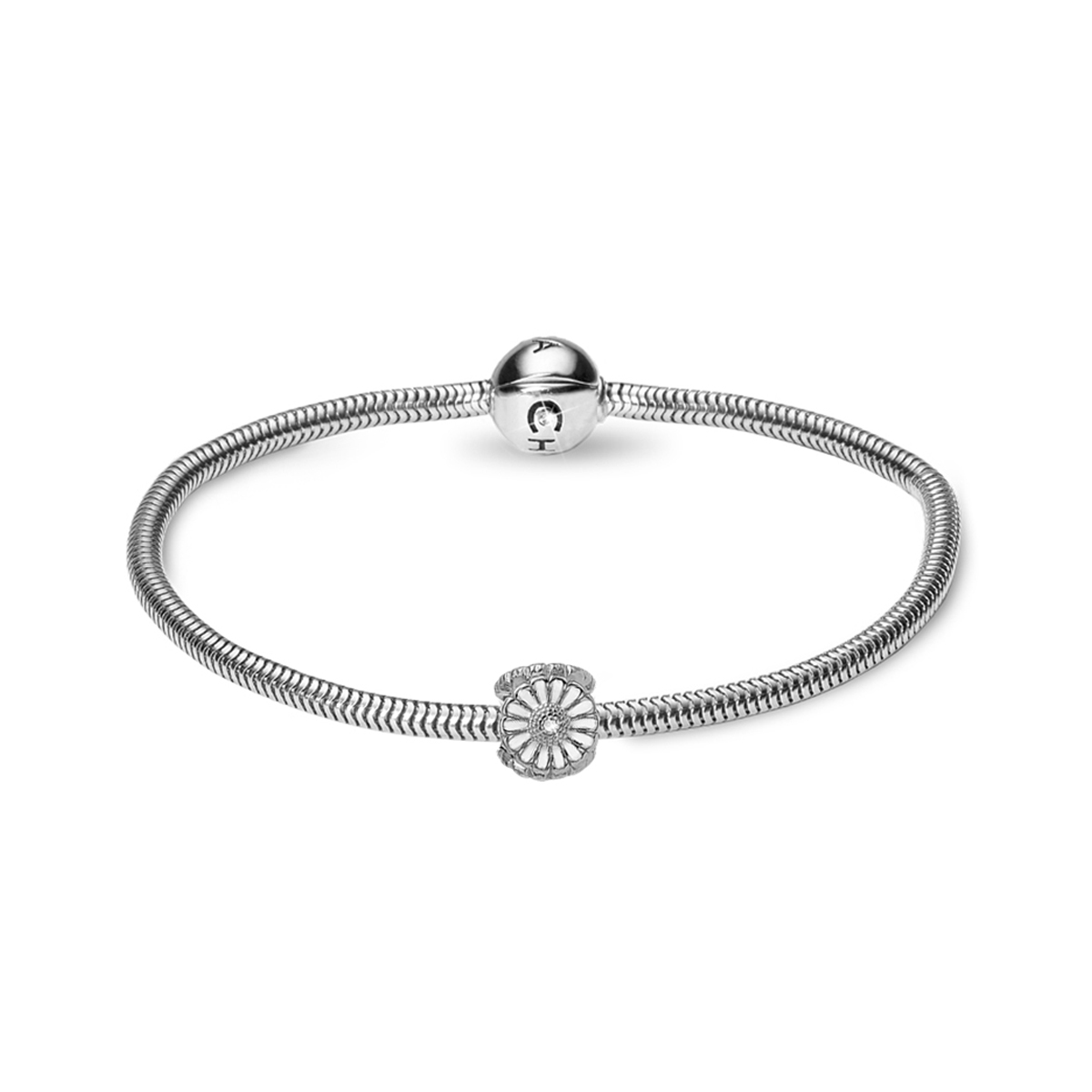 Christina Jewelry kampagne sølvarmbånd inkl. sølv margurit-charm - Christina & watches - Müllers Guldsmedje