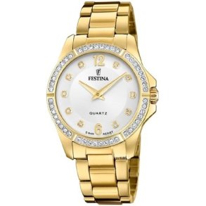 Festina, F20596/1 Mademoiselle dameur i gulddouble med hvid skive