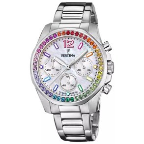 Festina, F20606/2 Rainbow dameur, stl med perlermorskive