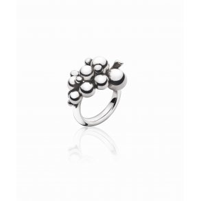 Georg Jensen Moonlight Grapes ring, oxyderet Slv, lille