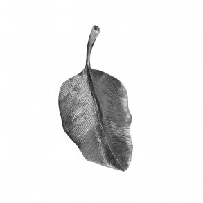 Ole Lynggaard Leaves vedhng, stor rund, Slv - let oxyderet