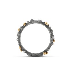 Ole Lynggaard Nature ring nr 1, Slv og 18kt guld med brill.