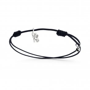 Ole Lynggaard My Little World Elephant charm, sterlingslv med brill. inkl. mrkebl snor