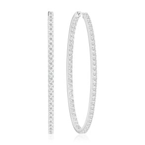 Sif Jakobs, Hoop Ellisse reringe i Slv med hvide zirkoner, grande