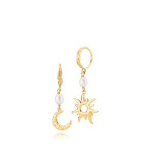 Sistie, Universe creoler med mne og sol, forgyldt slv med perle