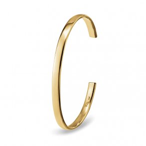 Bangle armring flad/blank, 14kt rdguld