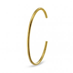 Bangle armring rund/blank, 14kt rdguld