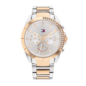 Tommy Hilfiger, 1752387 Kennedy dameur, bicolour med slv skive