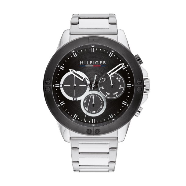 Tommy Hilfiger, 1791890 Harley herreur, stl med sort skive