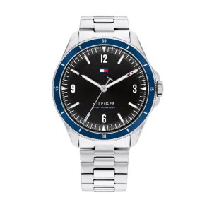 Tommy Hilfiger, 1791901 Maverick herreur, stl med sort skive