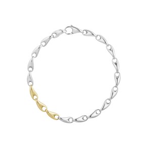 Georg Jensen Reflect armbnd i slv og guld