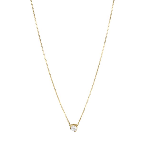 Georg Jensen halskde i guld med brillanter