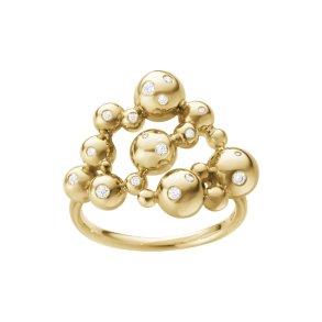 Georg Jensen Moonlight Grapes ring i 18 karat guld med brillanter