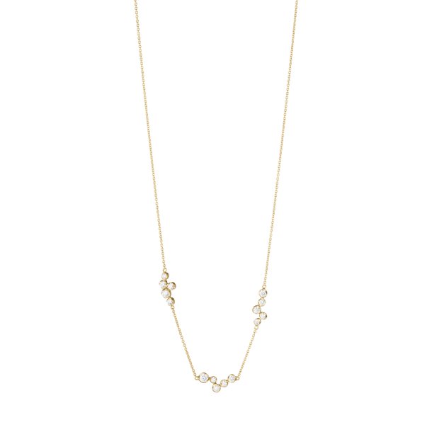 Georg Jensen halskde i guld med brillanter