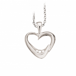 Scrouples kampagnehjerte med kde, 14kt og slv