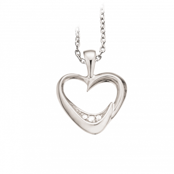 Scrouples kampagnehjerte med kde, 14kt og slv