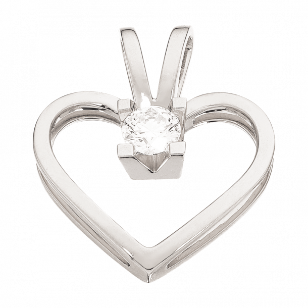 Scrouples Kleopatra hjertevedhng, 14kt hvidguld med 0,40ct