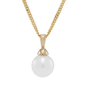 Siersbl, Halskde med vedhng i 14 karat guld