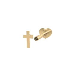 14kt. Labret-piercing kors PIERCE52 1stk