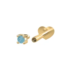14kt. Labret - piercing London topaz PIERCE52 1stk