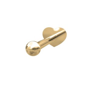 Labret-piercing restik i 14kt rdguld med kugle