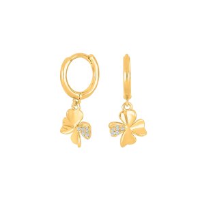 Joanlinor, creoler i forgyldt Slv med firklvervedhng