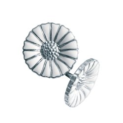 Georg Jensen DAISY restikker, slv/hvid emalje, 11 mm