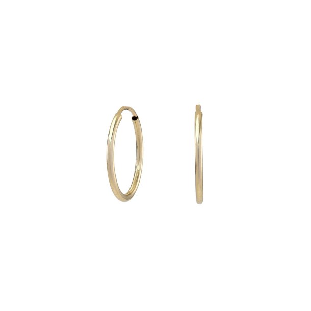 Creoler 17mm i 14kt rdguld