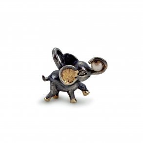 By Birdie Hannibal vedhng i oxyderet sterlingslv med 18kt guld