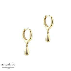 Aqua Dulce, Shiny Drop hoop i forgyldt sterlingslv