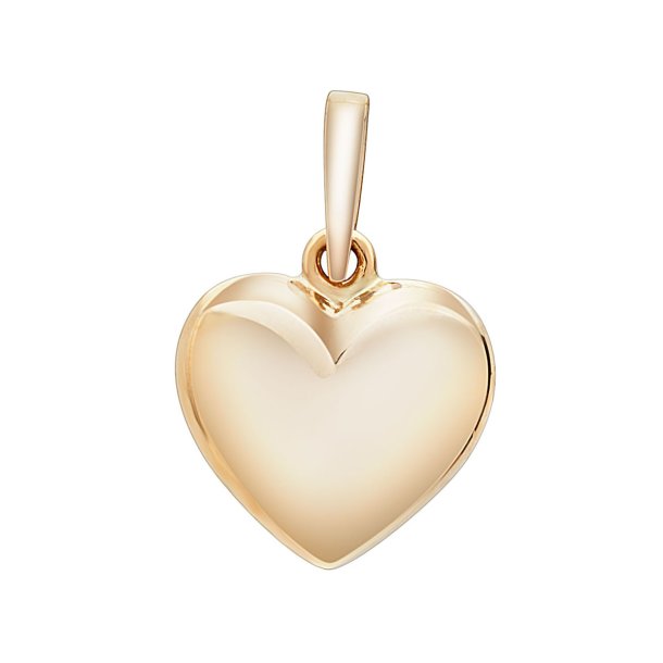 Hjertevedhng 13mm i 14kt rdguld