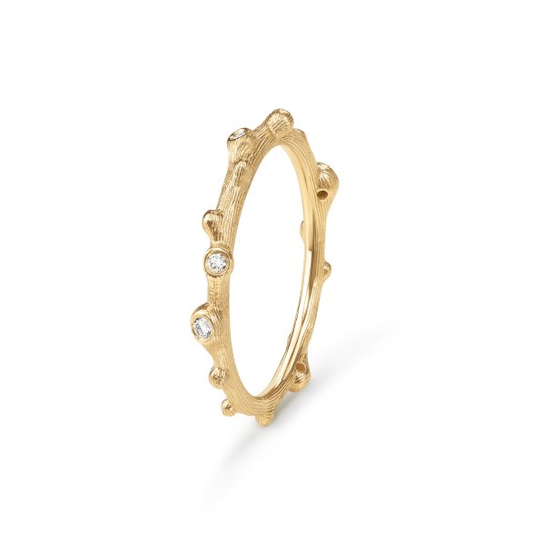Ole Lynggaard Nature ring i 18 karat guld med diamanter