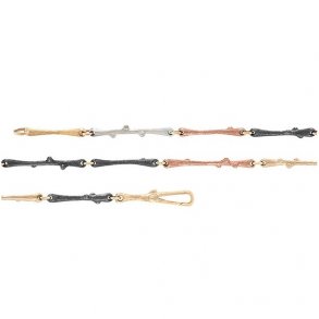 Ole Lynggaard Nature armbnd, mix a 18kt rd-, hvid- og rosaguld samt oxyderet Slv