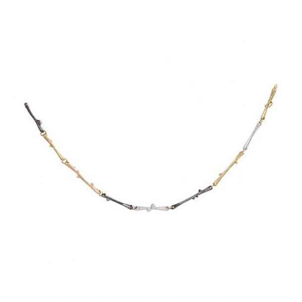 Ole Lynggaard Nature armbnd, mix a 18kt rd-, hvid- og rosaguld samt oxyderet Slv