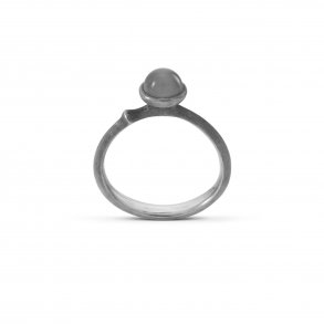 Ole Lynggaard Lotus ring nr. 0 Tiny, Slv med mnesten