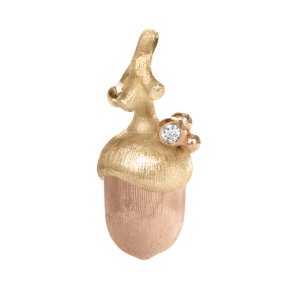 Ole Lynggaard Agern vedhng lille i 18 karat guld og brilliant