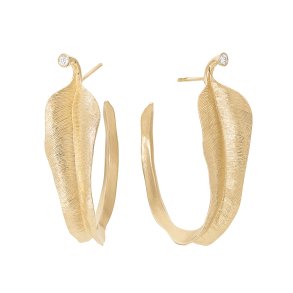 Ole Lynggaard Leaves reringe, lille i 18kt rdguld