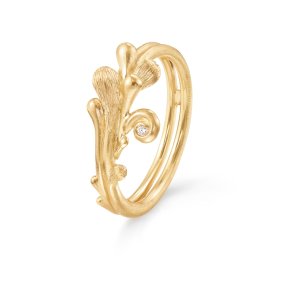 Ole Lynggaard BoHo ring i 18 karat guld med en diamant