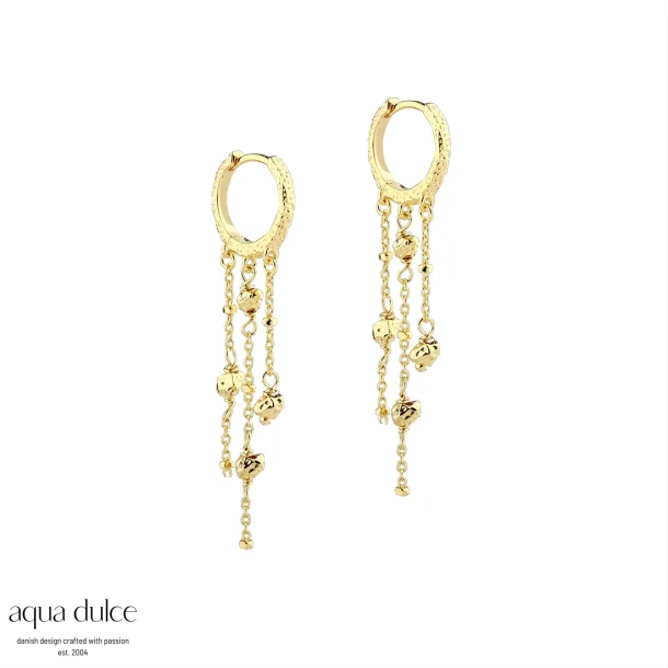 Aqua Dulce, Darling Rock hoops i forgyldt sterlingslv