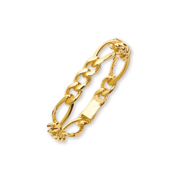 Stella Gold, 9kt rdguldsring i figaro mnster