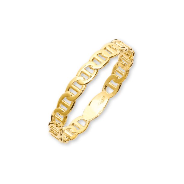 Stella Gold, 9kt rdguldsring med mnster